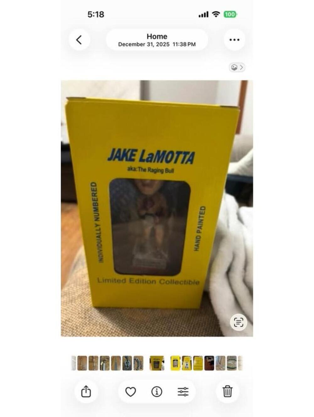 Jake LaMotta The Raging Bull Limited Edition Bobblehead